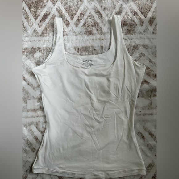 PUMIEY Women's Square Neck Buttery Soft Double Lined Tank Top New - Picture 7 of 8